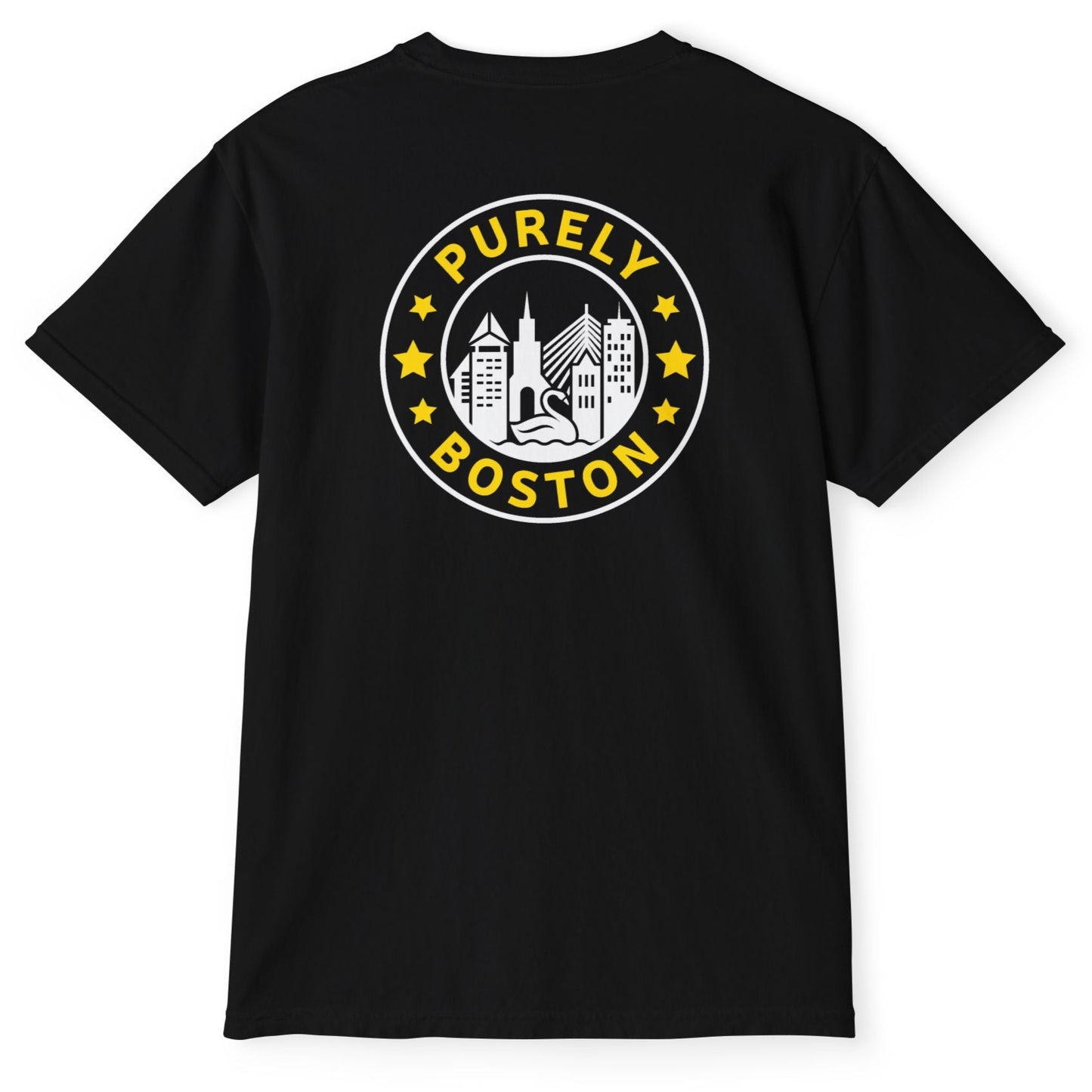 Purely Boston Black & Gold Logo Pocket T-Shirt