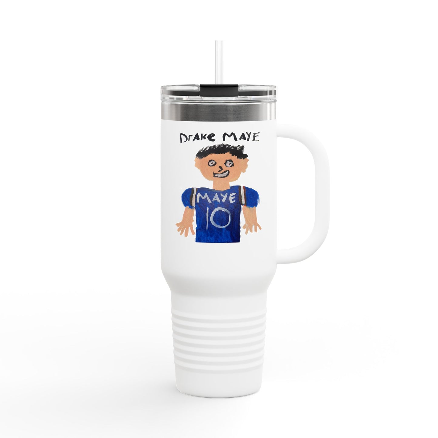 Drake Maye Painting 40 oz Tumbler