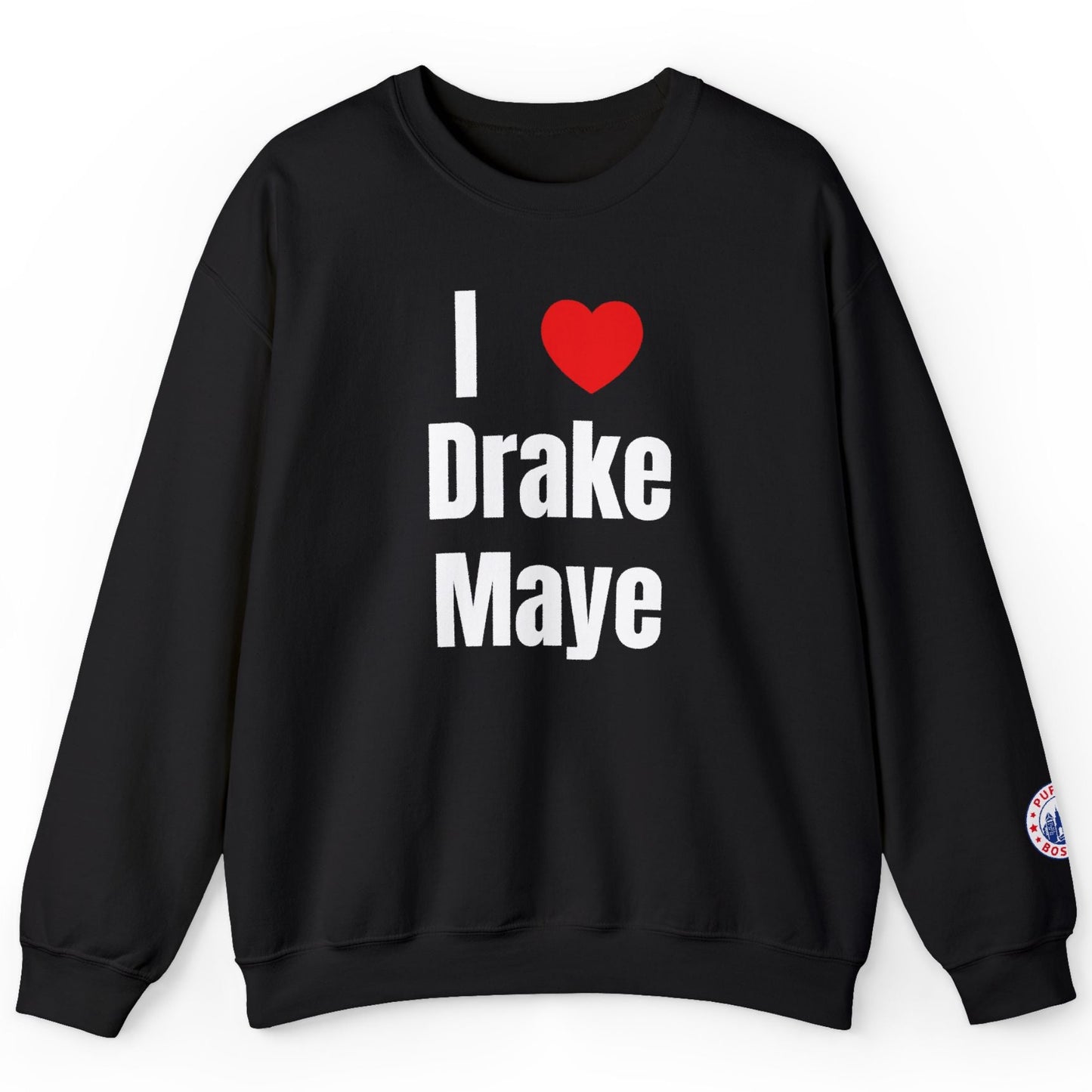 I Love Drake Maye Black Crewneck