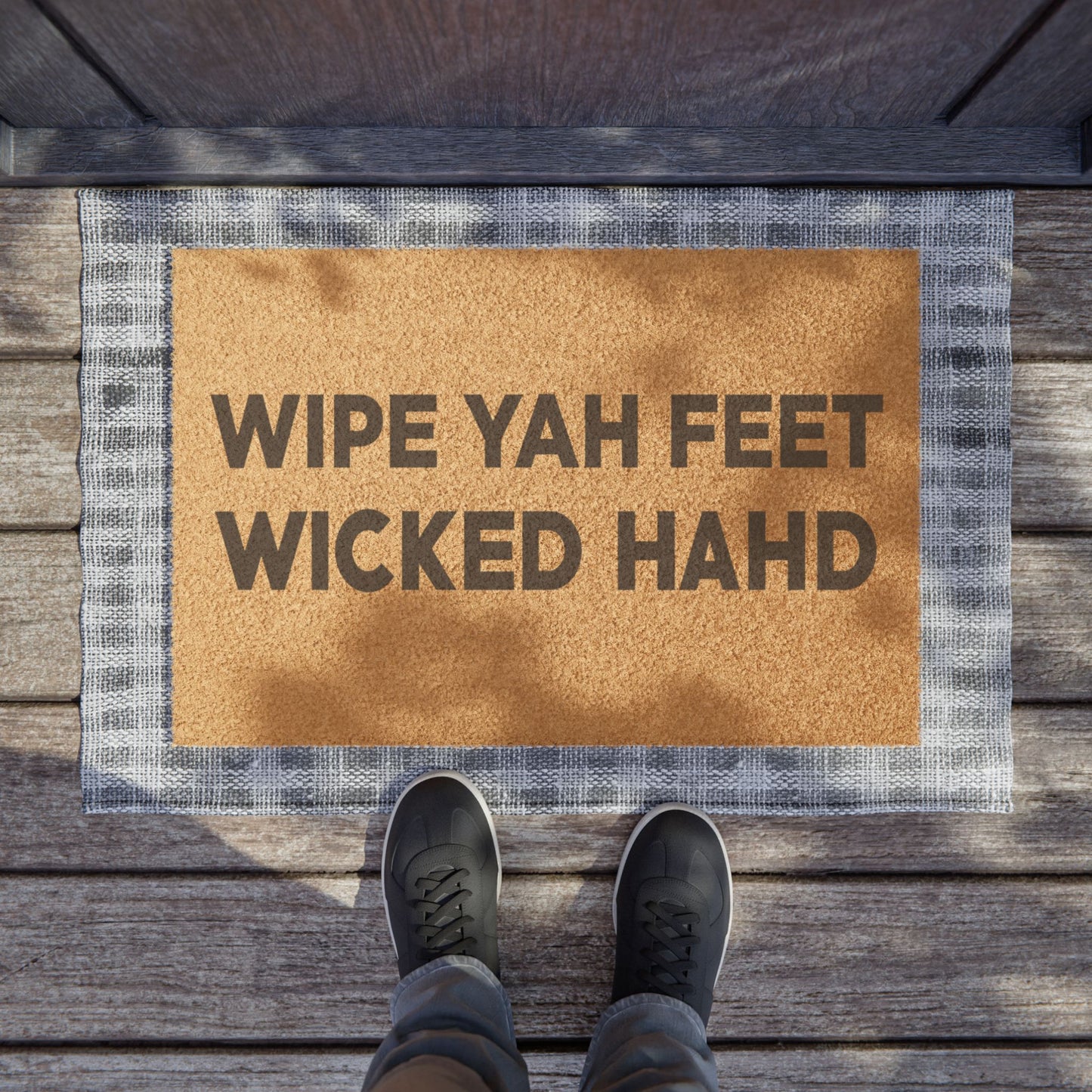 Wipe Yah Feet Wicked Hahd Doormat