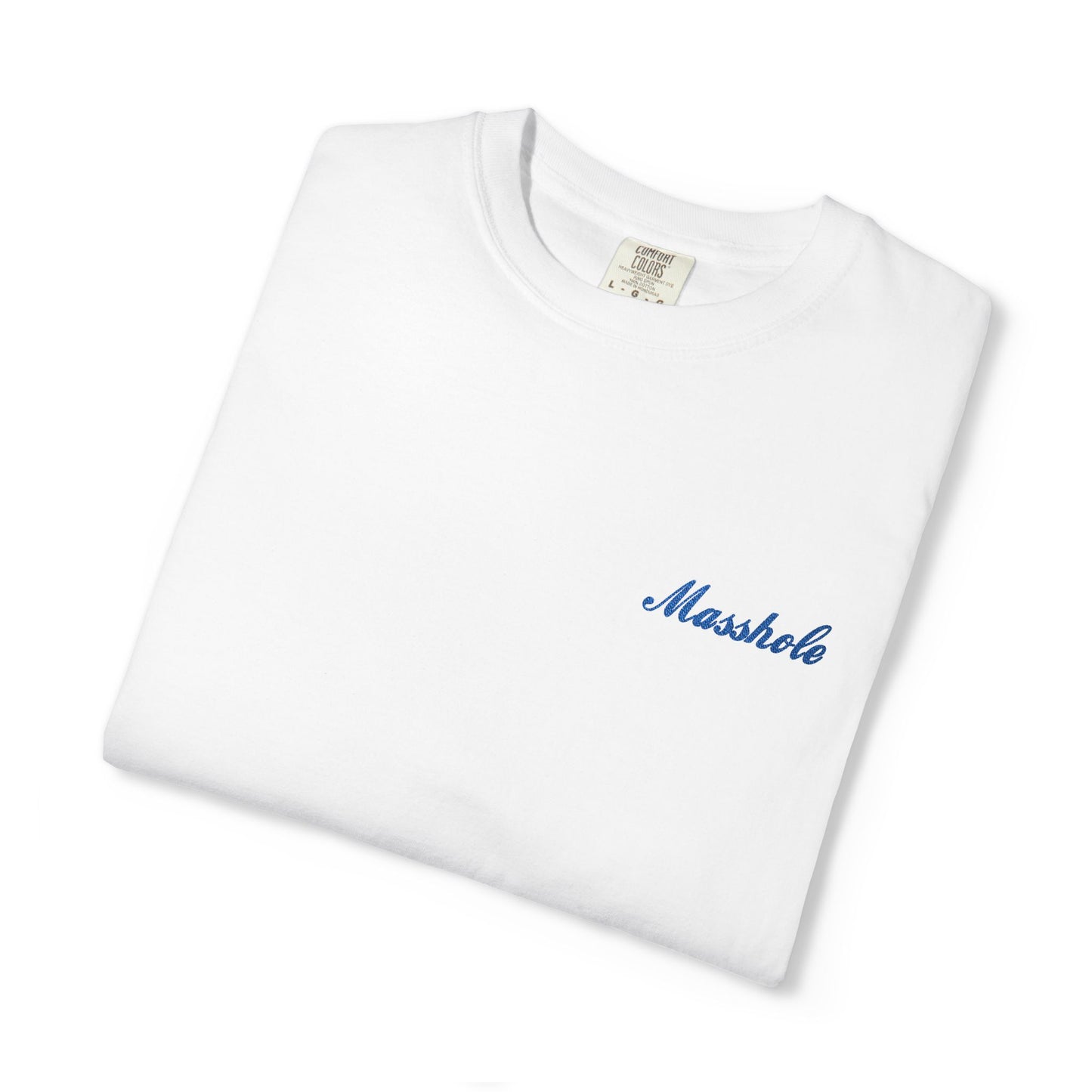 Masshole Embroidered White T-Shirt