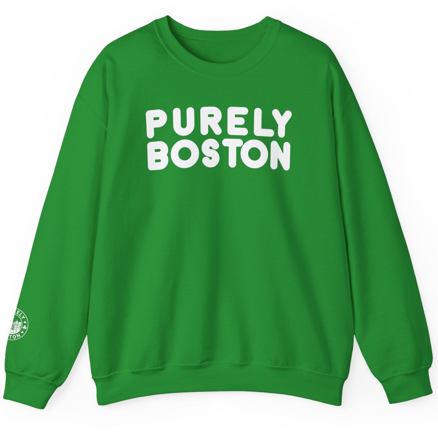 Purely Boston Donut Irish Green Crewneck