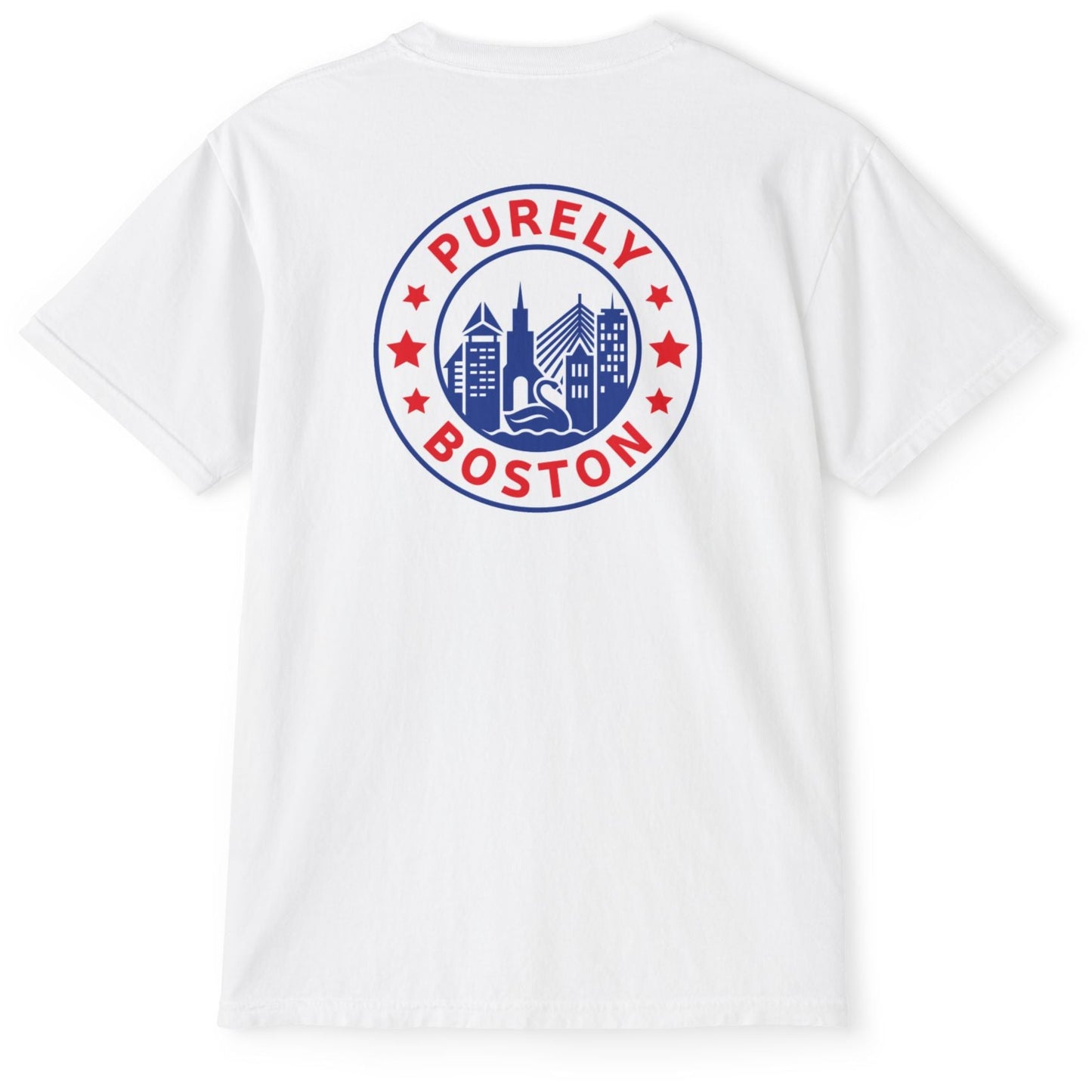 Purely Boston Logo White Pocket T-Shirt