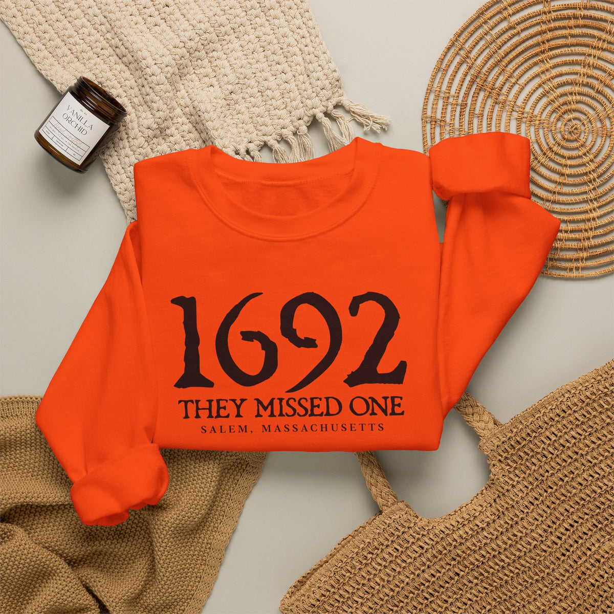 1692 They Missed One Military Orange Crewneck Sweatshirt