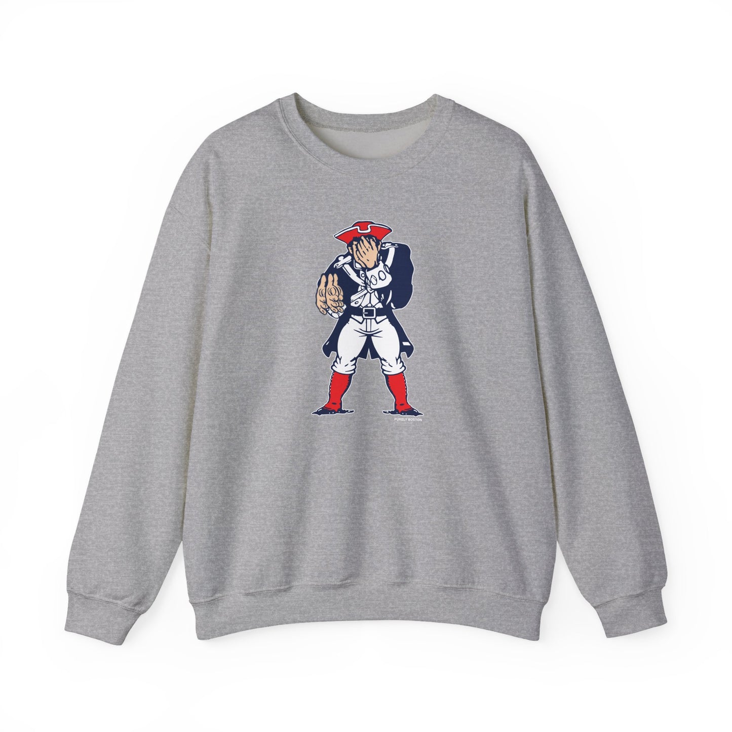 Pats Victory Hand Grey Crewneck