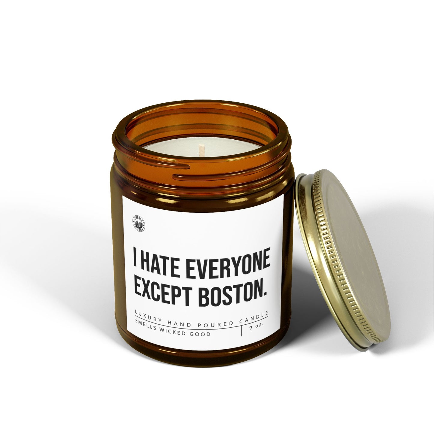 I Hate Everyone Except Boston Candle