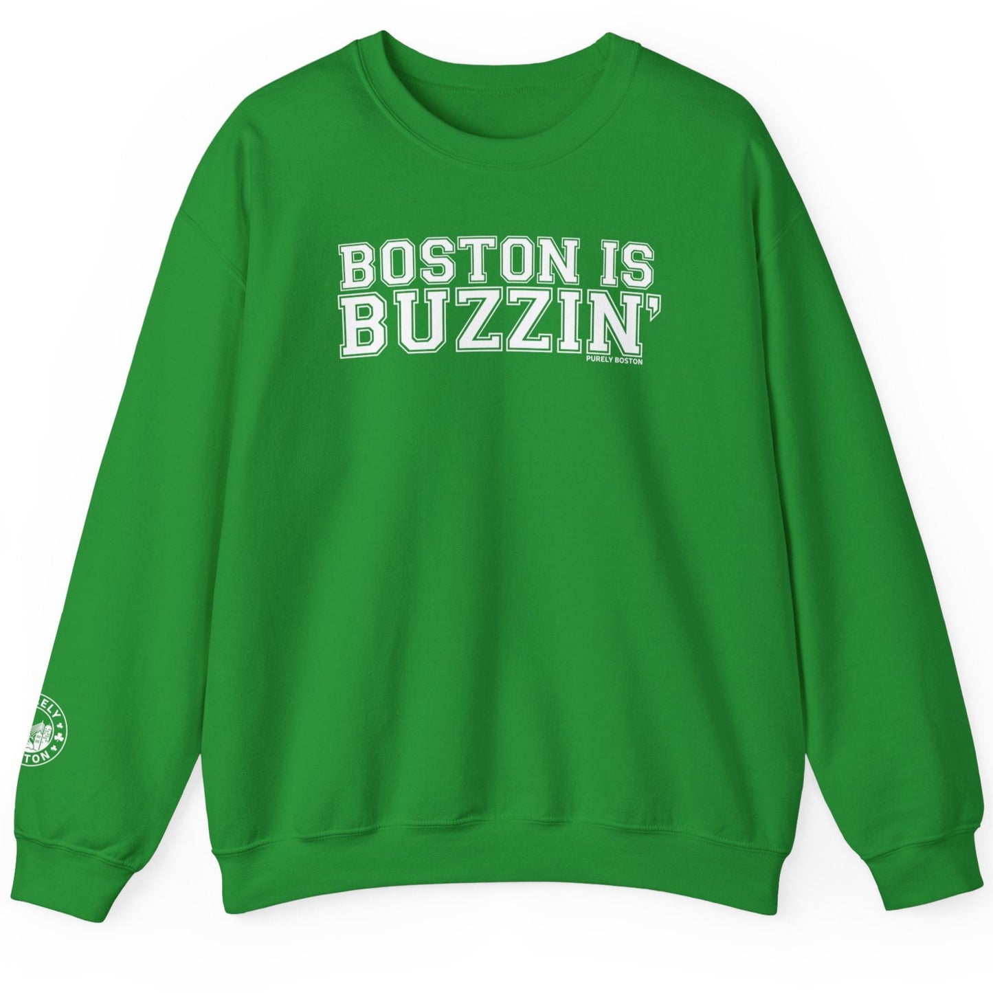 Boston Is Buzzin Irish Green Crewneck