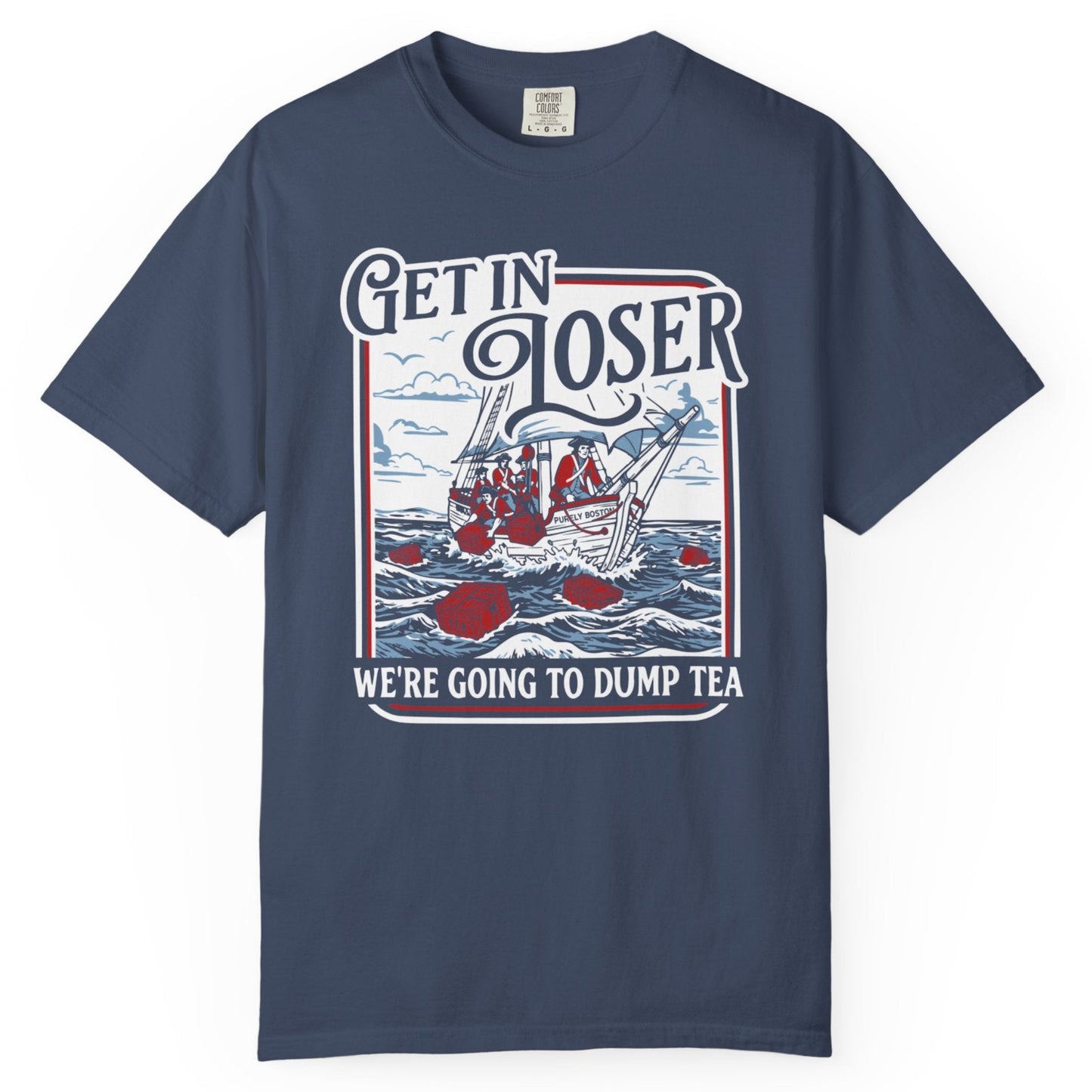 We're Going To Dump Tea Midnight Blue T-Shirt