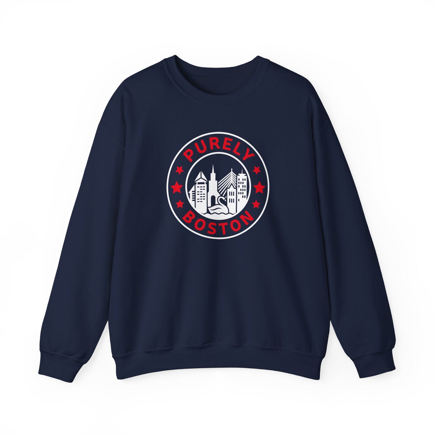 Purely Boston Logo Navy Crewneck