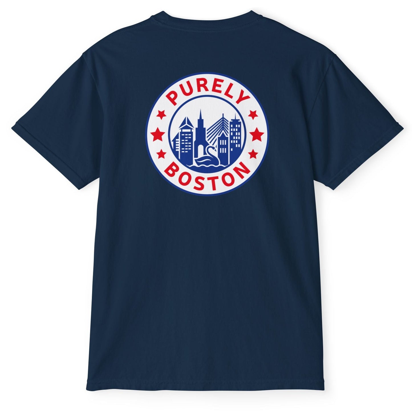 Purely Boston Logo Navy Pocket T-Shirt