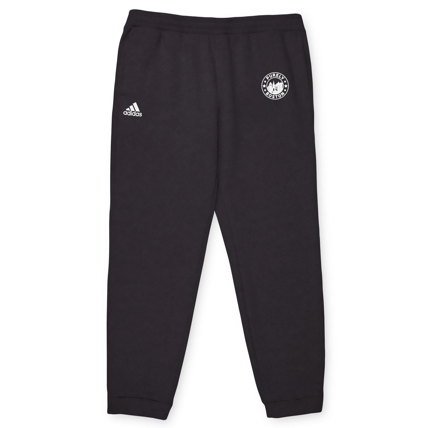 Purely Boston White Logo Adidas Joggers