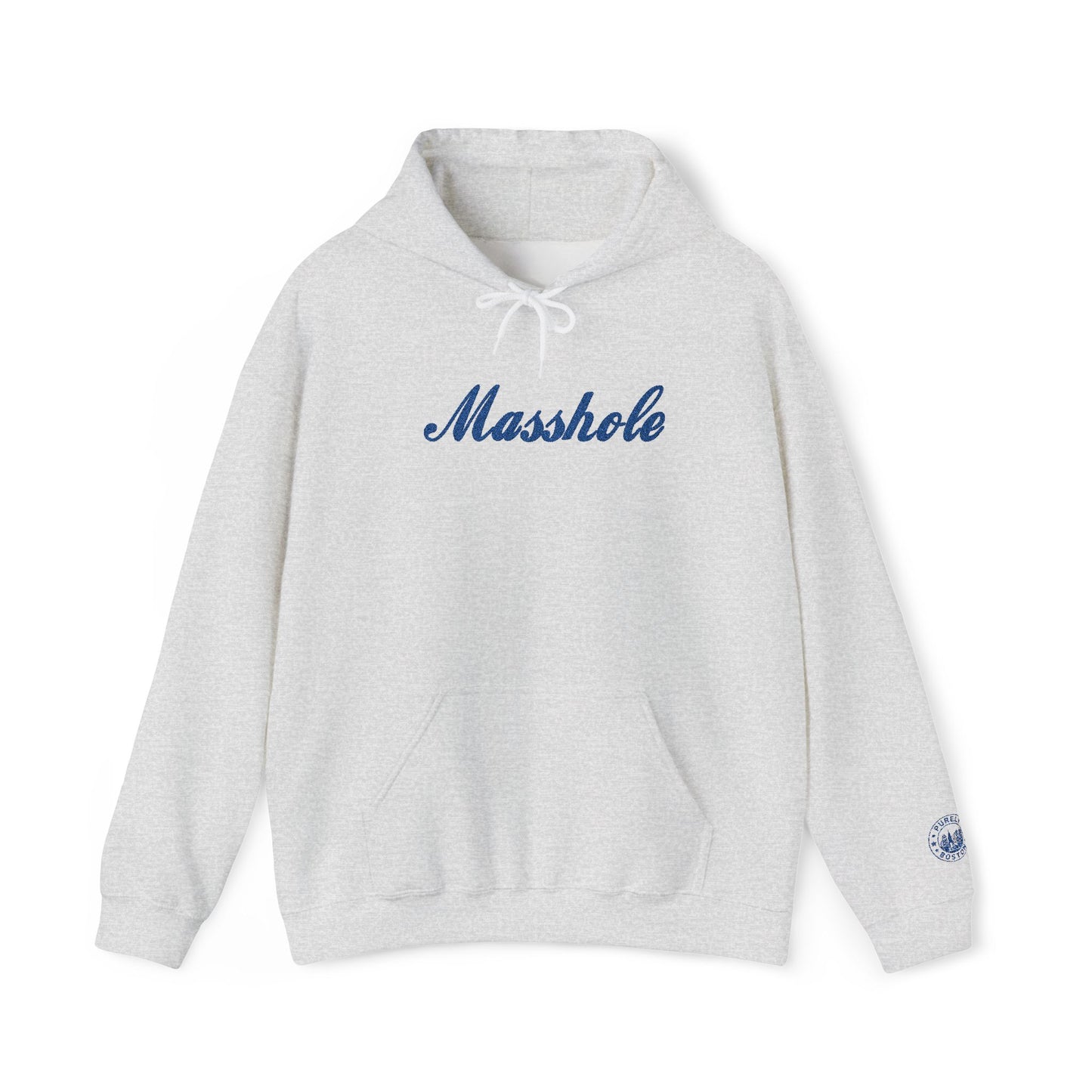Masshole Embroidered Grey Hoodie