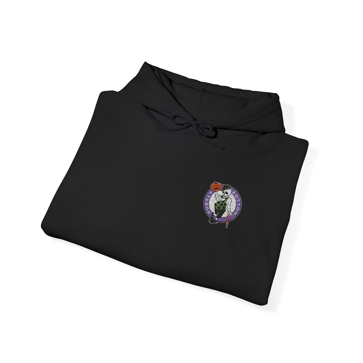 Purely Boston Haunted Hoops Embroidered Hoodie