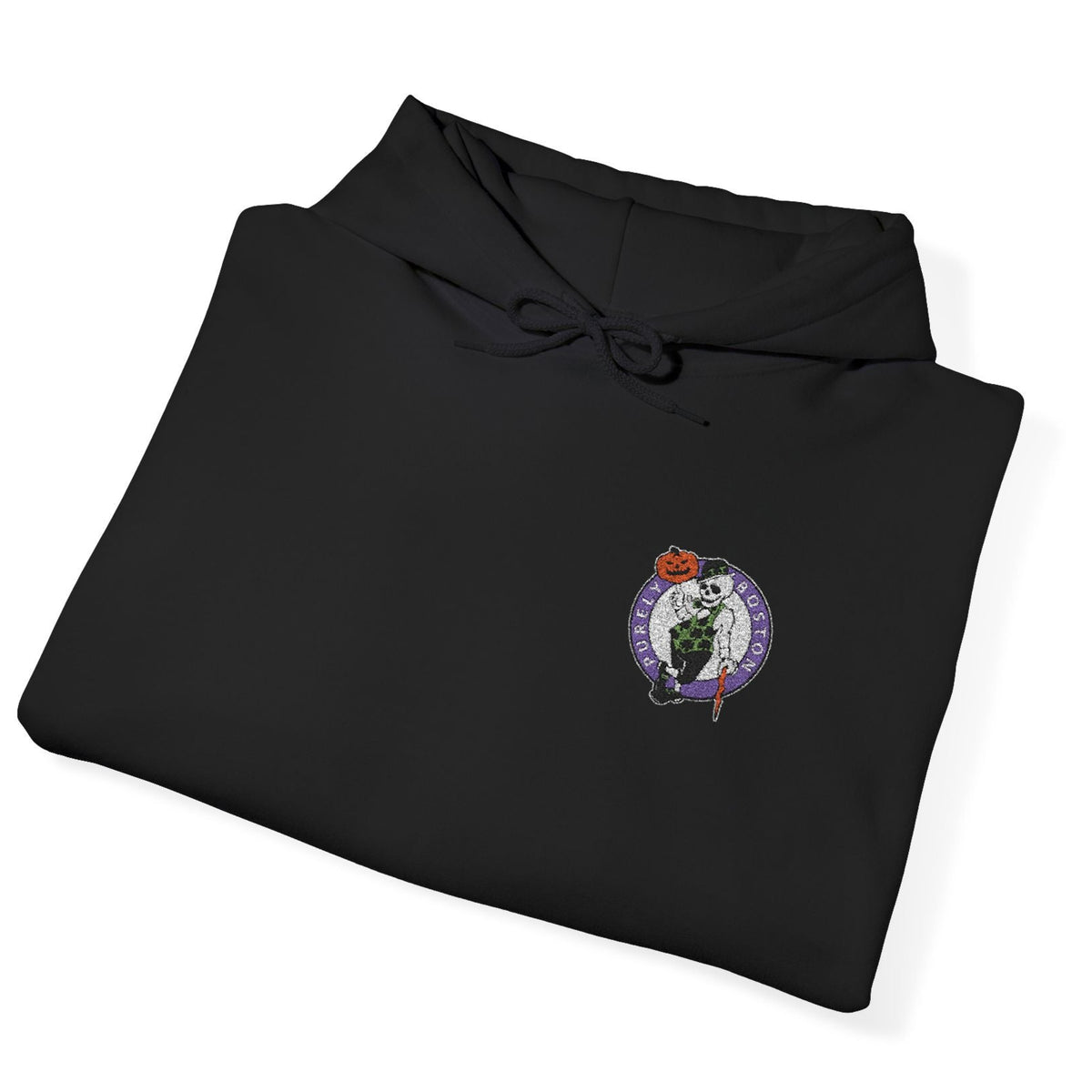 Purely Boston Haunted Hoops Embroidered Hoodie