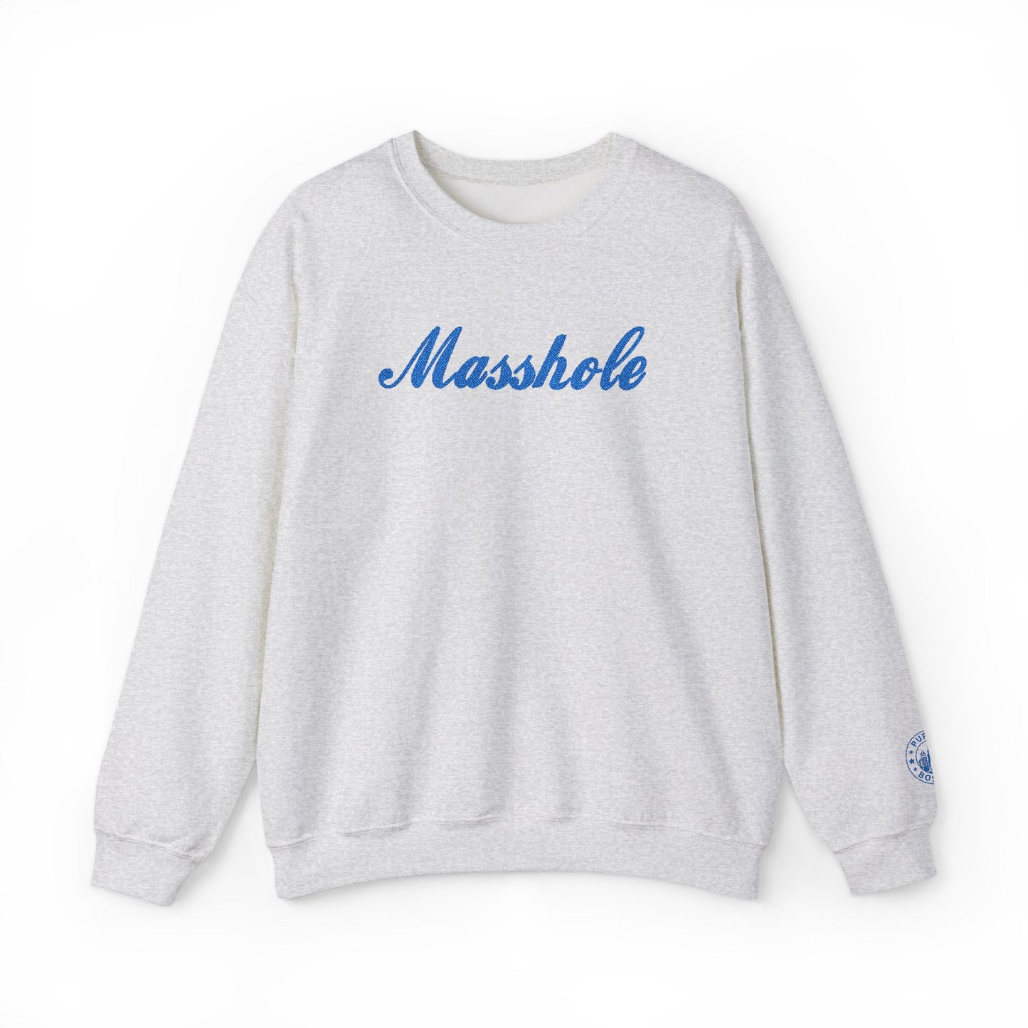 Masshole Embroidered Grey Crewneck