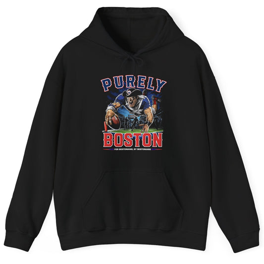Purely Boston Retro Touchdown Football Hoodie