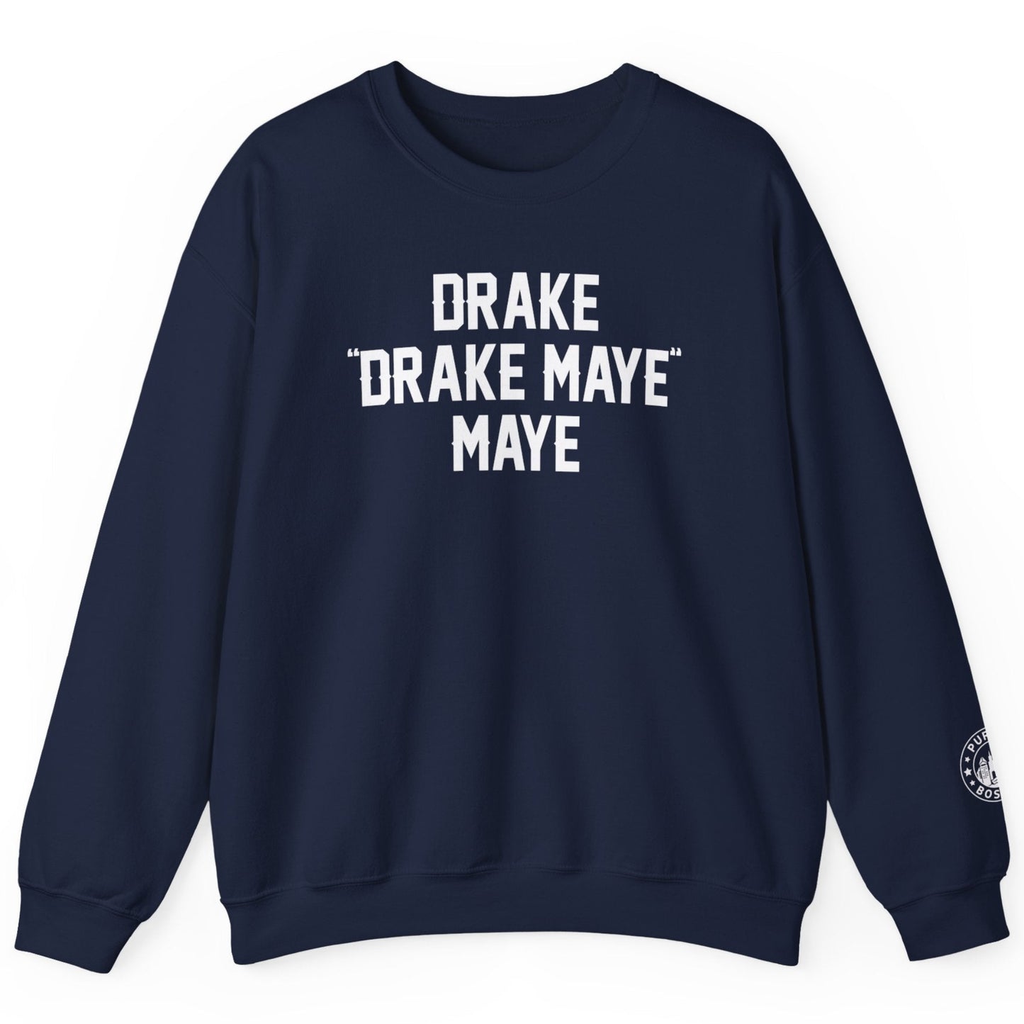 Drake "Drake Maye" Maye Navy Crewneck
