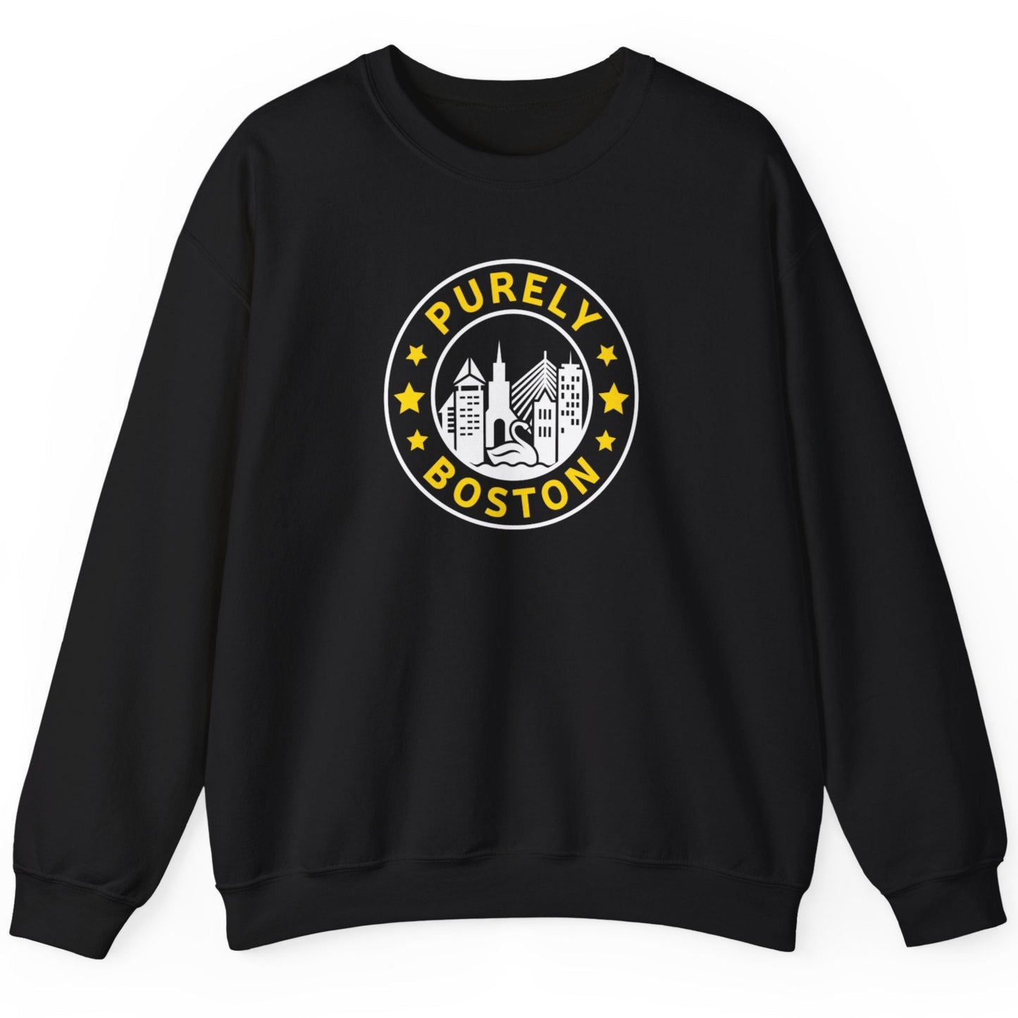 Purely Boston Black & Gold Logo Crewneck