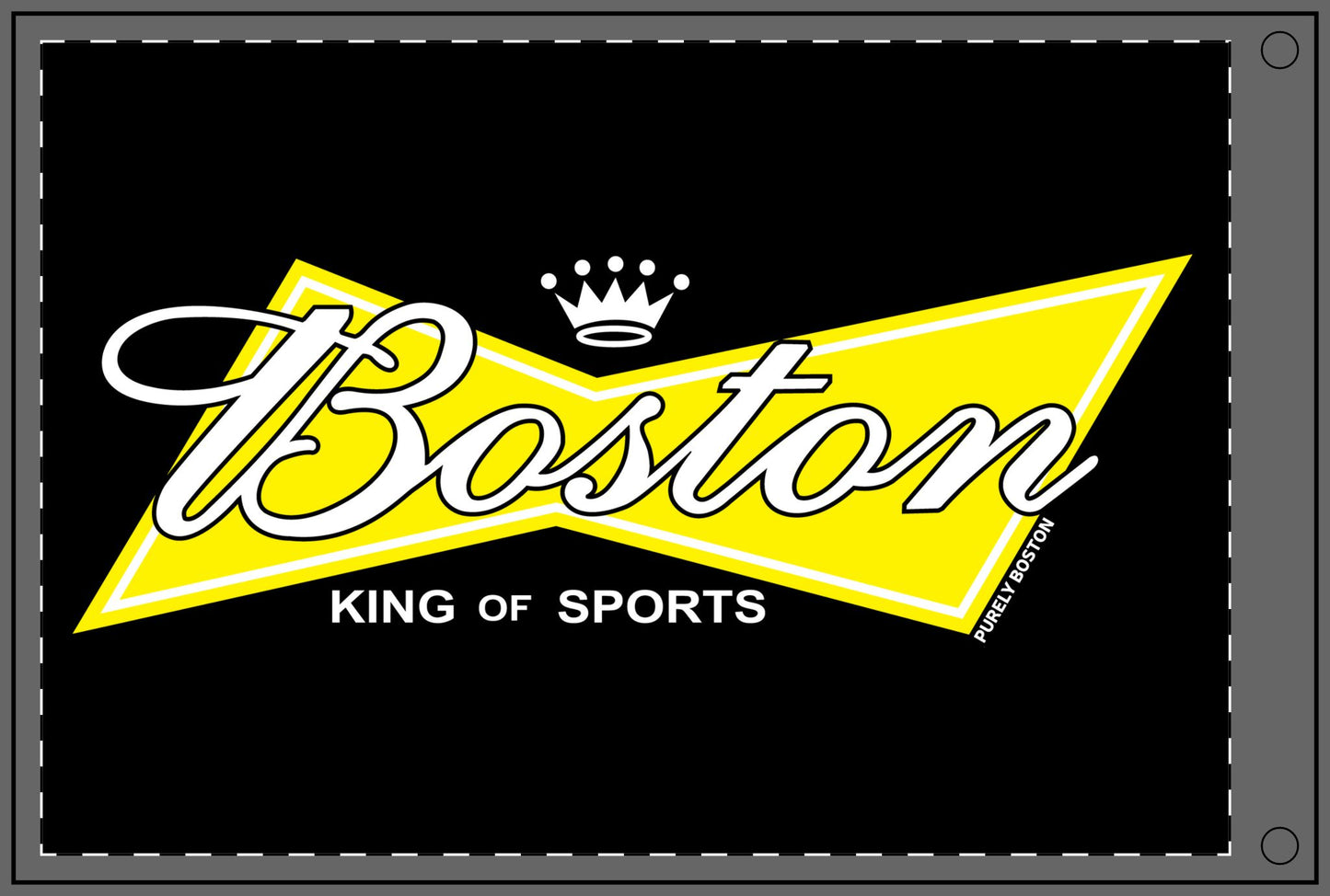 Boston King of Sports Black & Gold Flag