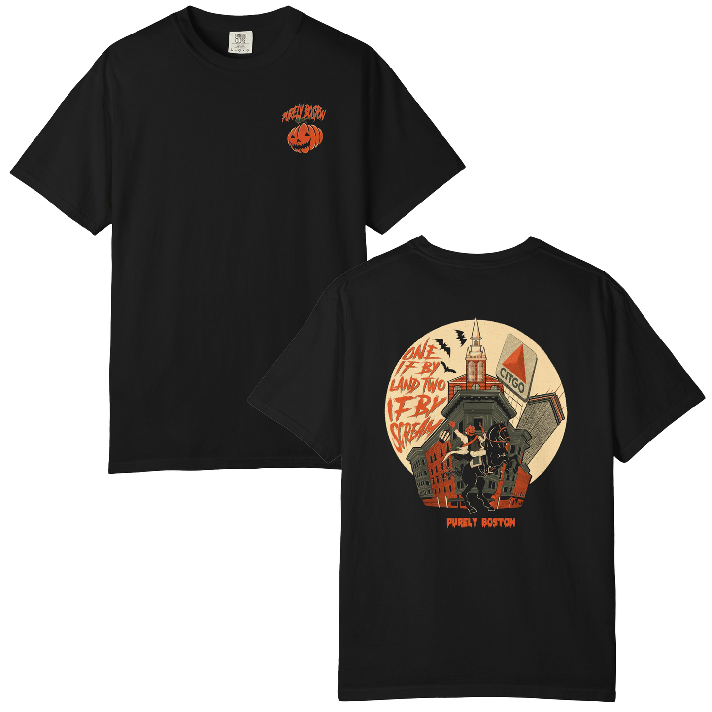 Purely Boston Spooky Pumpkin T-Shirt