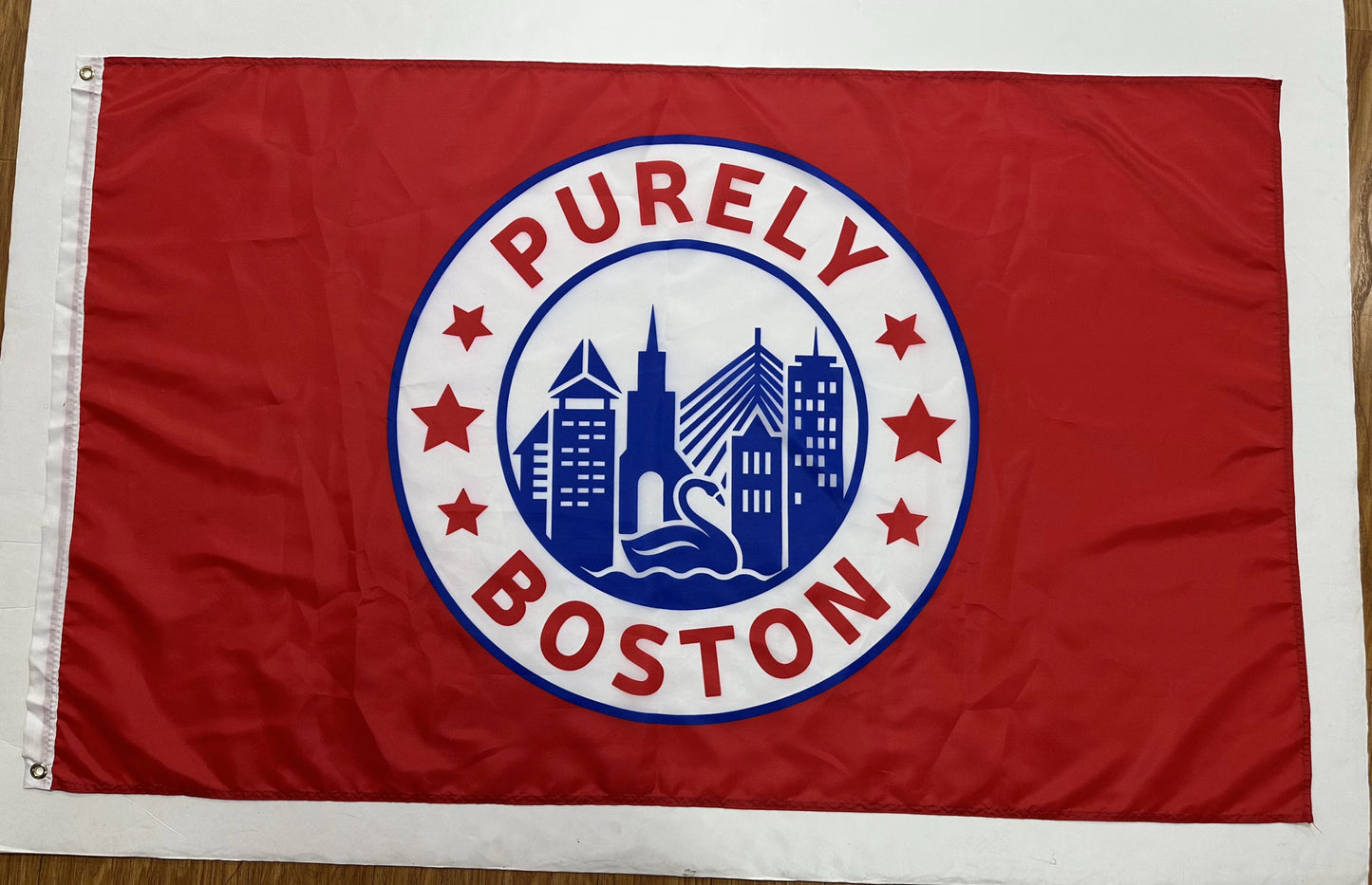 Purely Boston Logo Flag