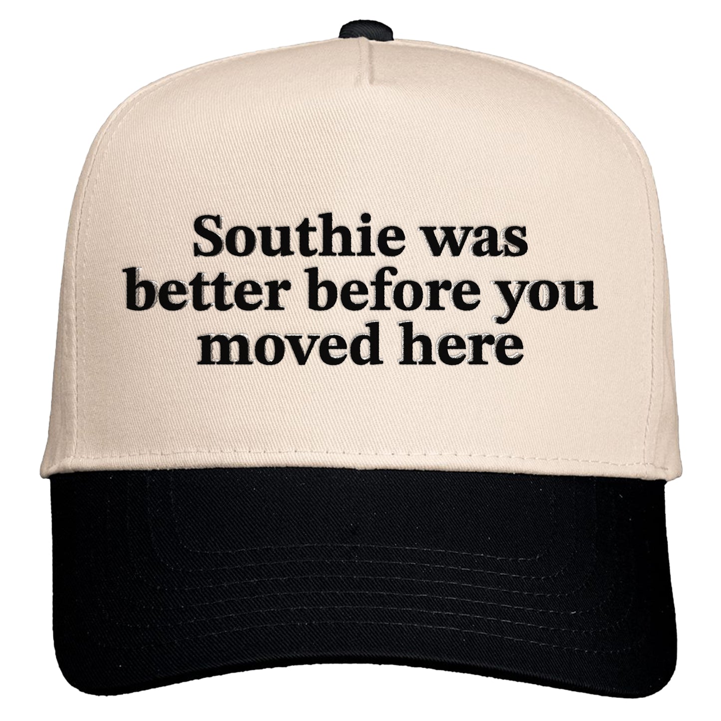 Southie Was Better Before You Moved Here Natural/Black Snapback Hat