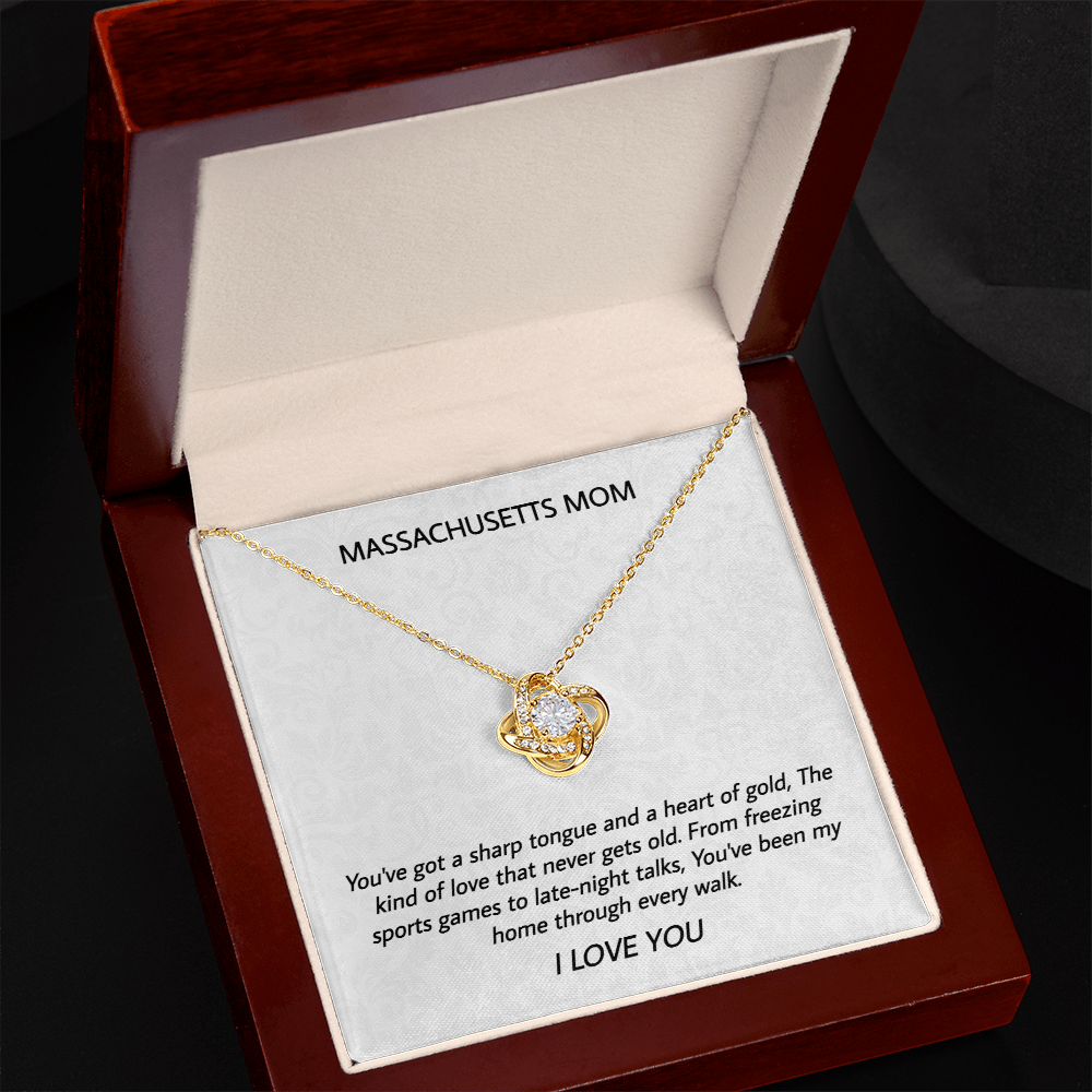 Massachusetts Mom - Sharp Tongue - Love Knot Necklace