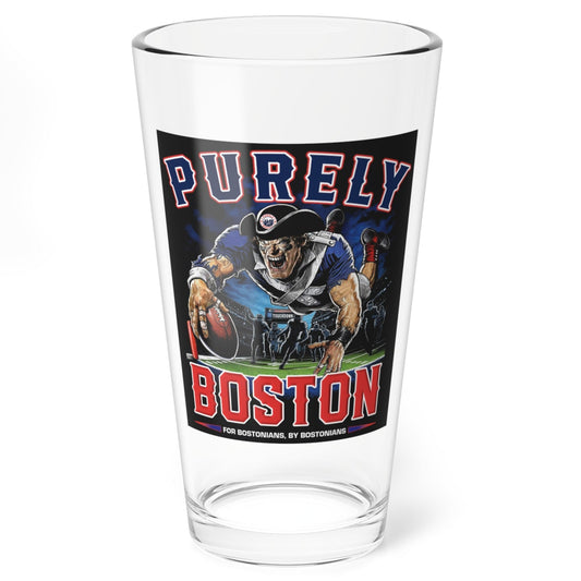 Purely Boston Touchdown Football Pint Glass