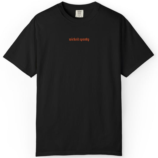 Wicked Spooky Embroidered Black T-Shirt