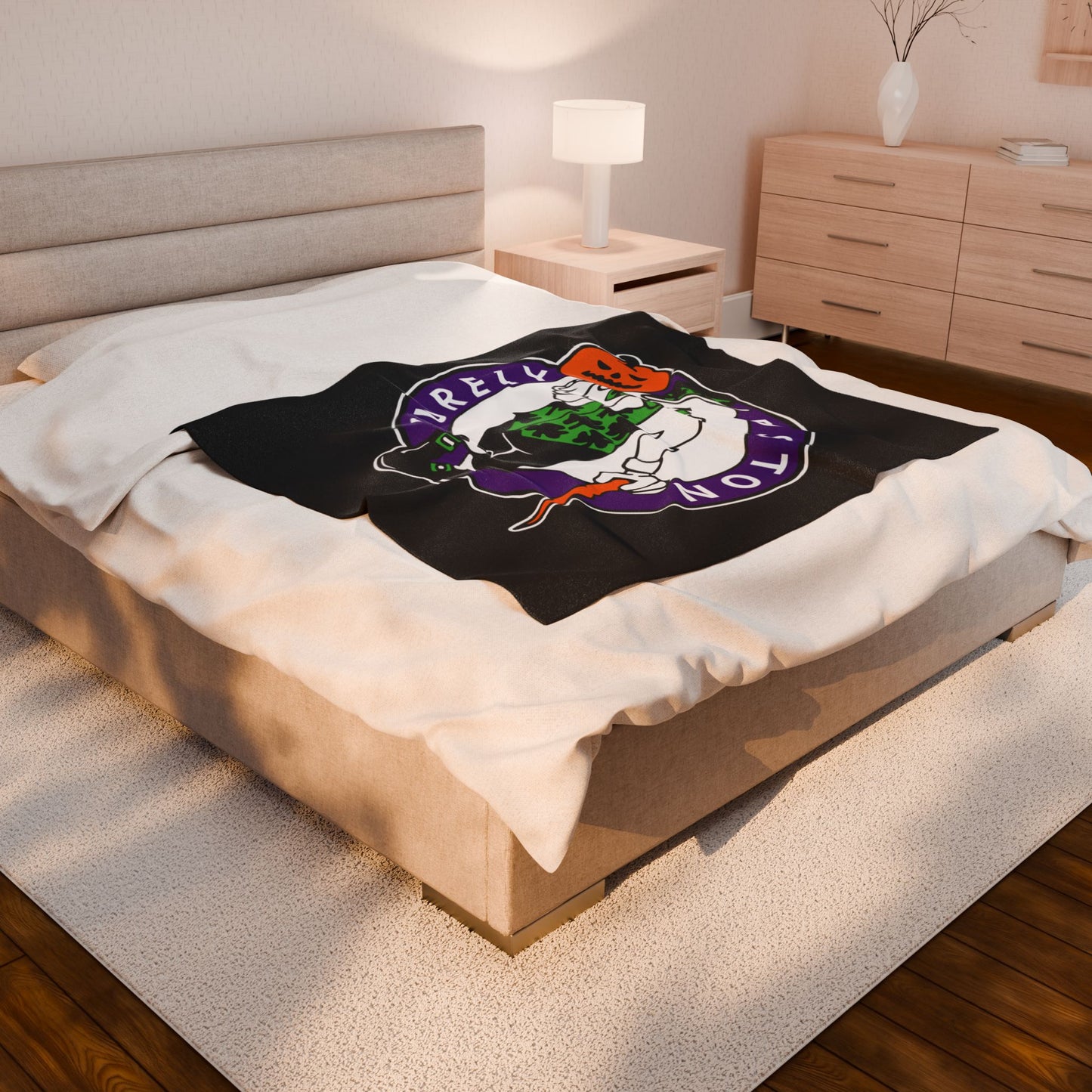 Purely Boston Haunted Hoops Blanket