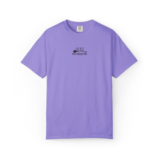 1692 They Missed One Embroidered Violet T-Shirt
