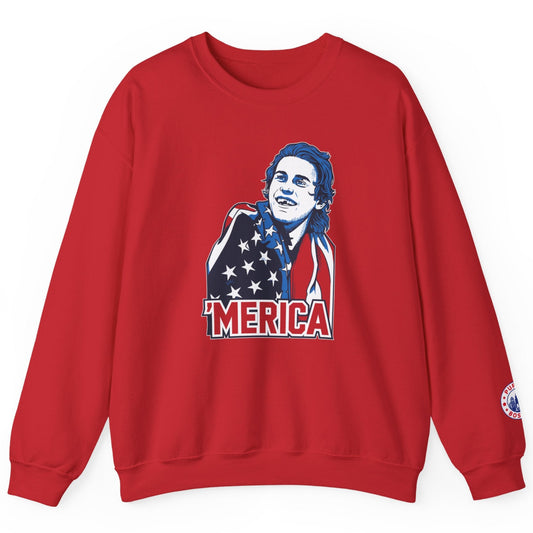 'Merica Hockey Champions Red Crewneck