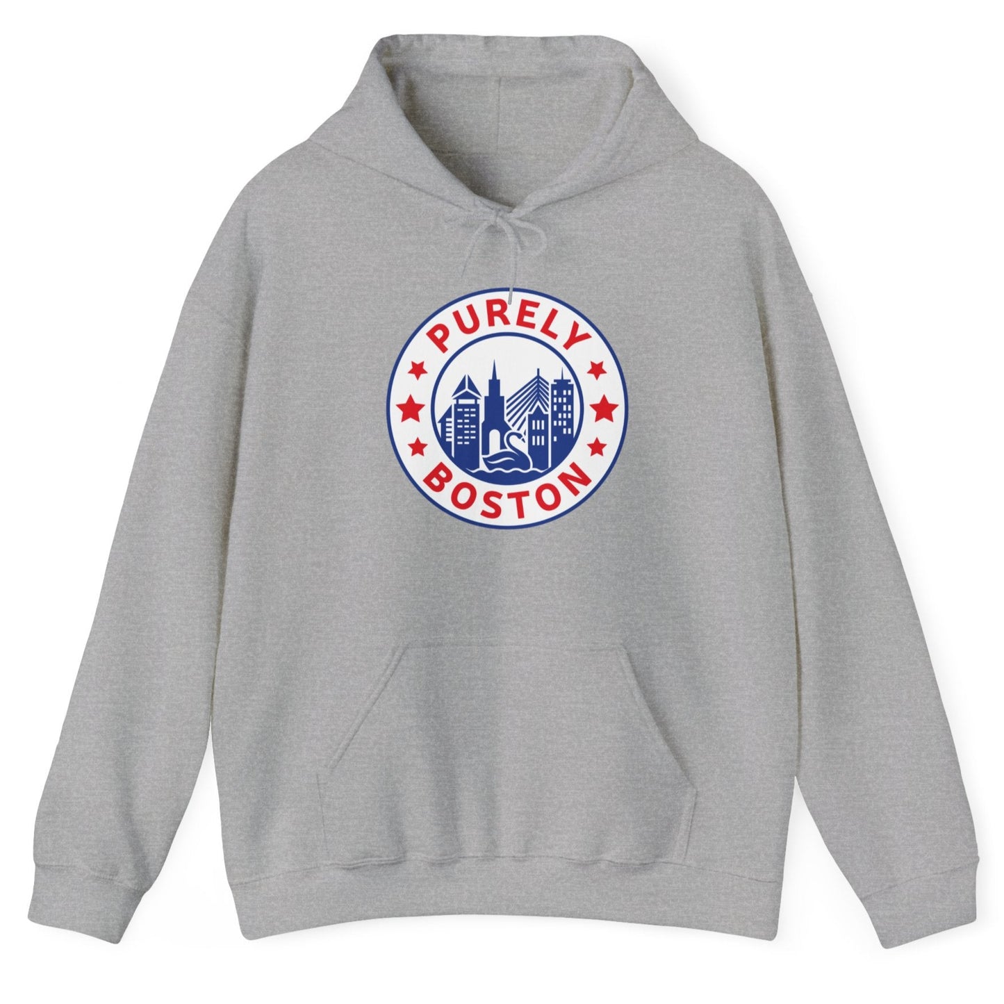 Purely Boston Grey Logo Hoodie