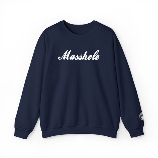 Masshole Embroidered Navy Crewneck
