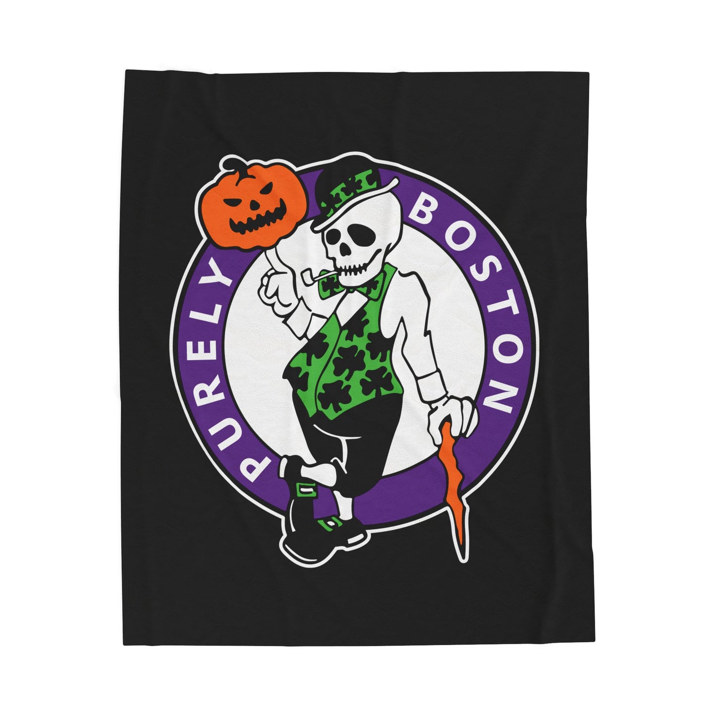 Purely Boston Haunted Hoops Blanket