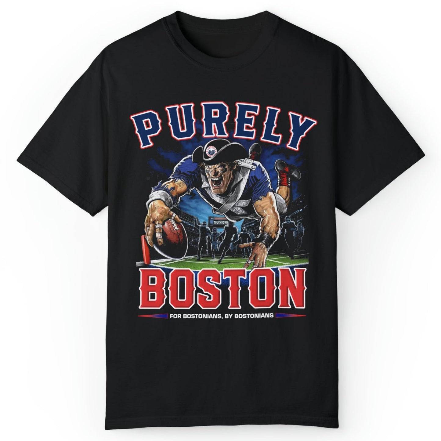 Purely Boston Retro Touchdown Football T-Shirt