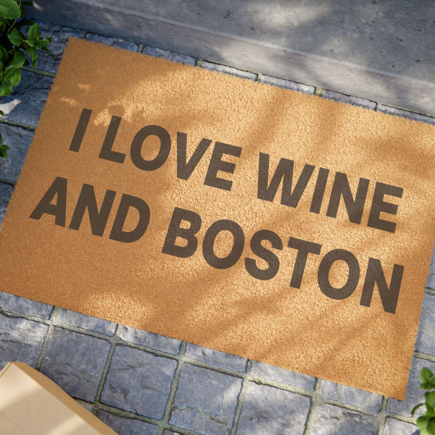 I Love Wine And Boston Doormat