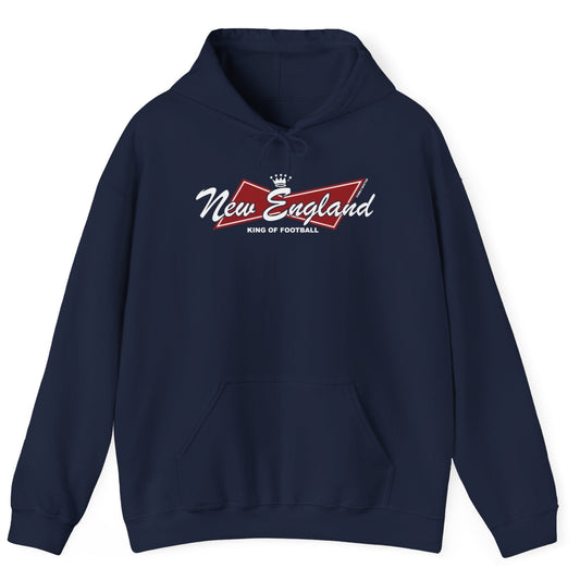 New England King of Football Navy Hoodie