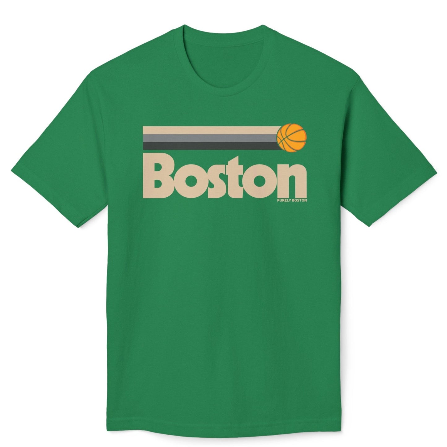 Boston Retro Basketball Green T-Shirt