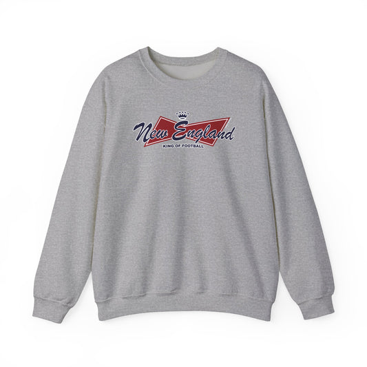 New England King of Football Grey Crewneck