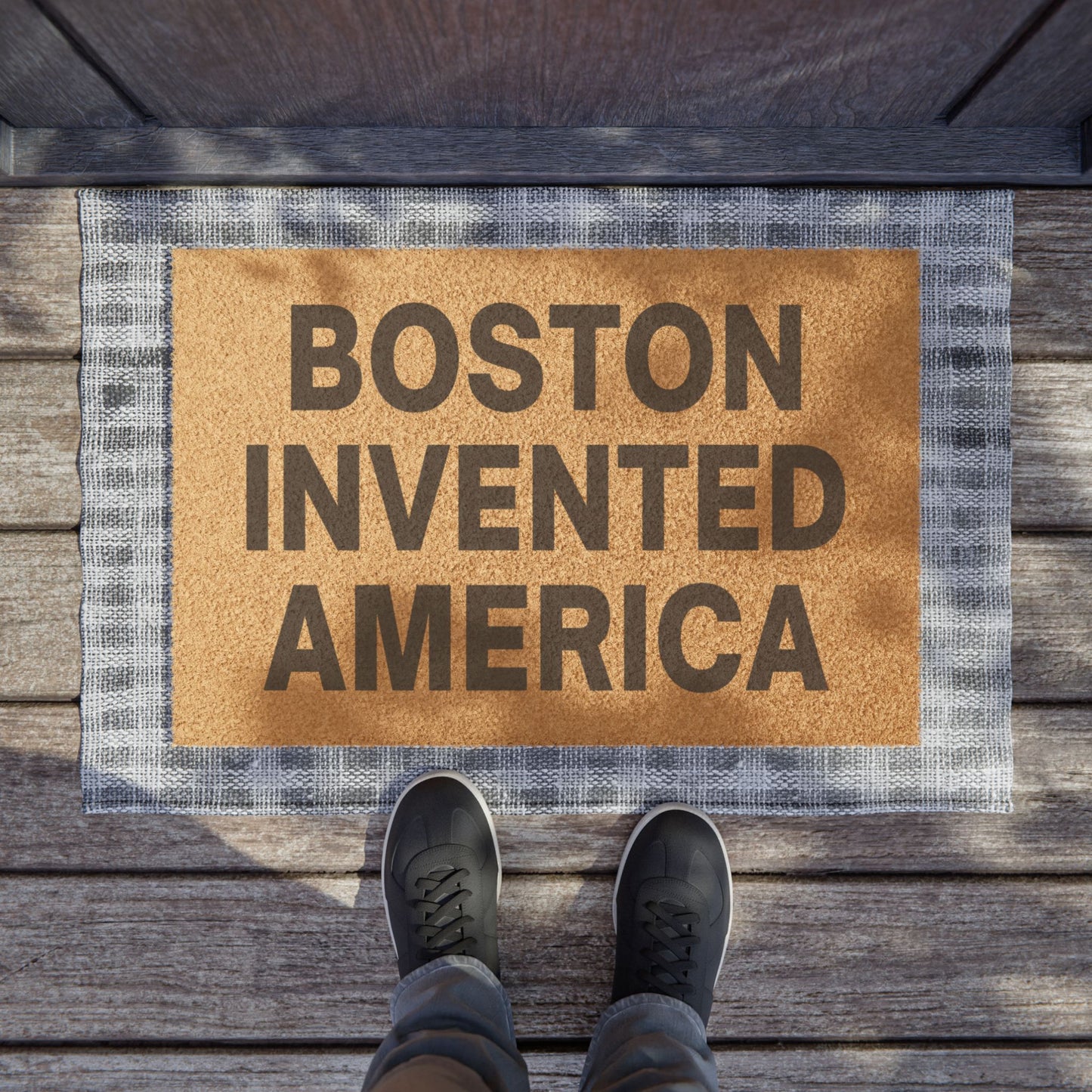 Boston Invented America Doormat