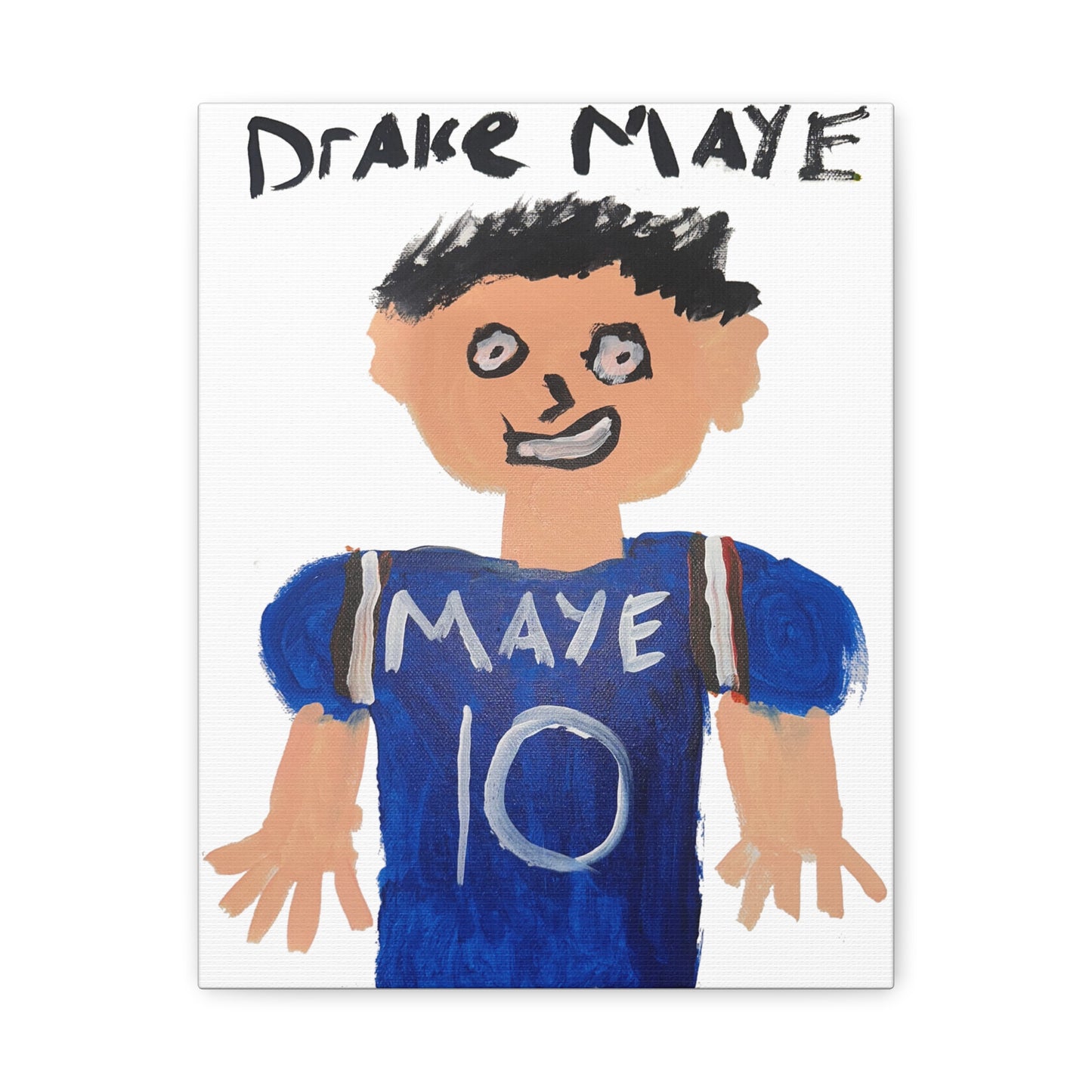Drake Maye Painting Canvas Print