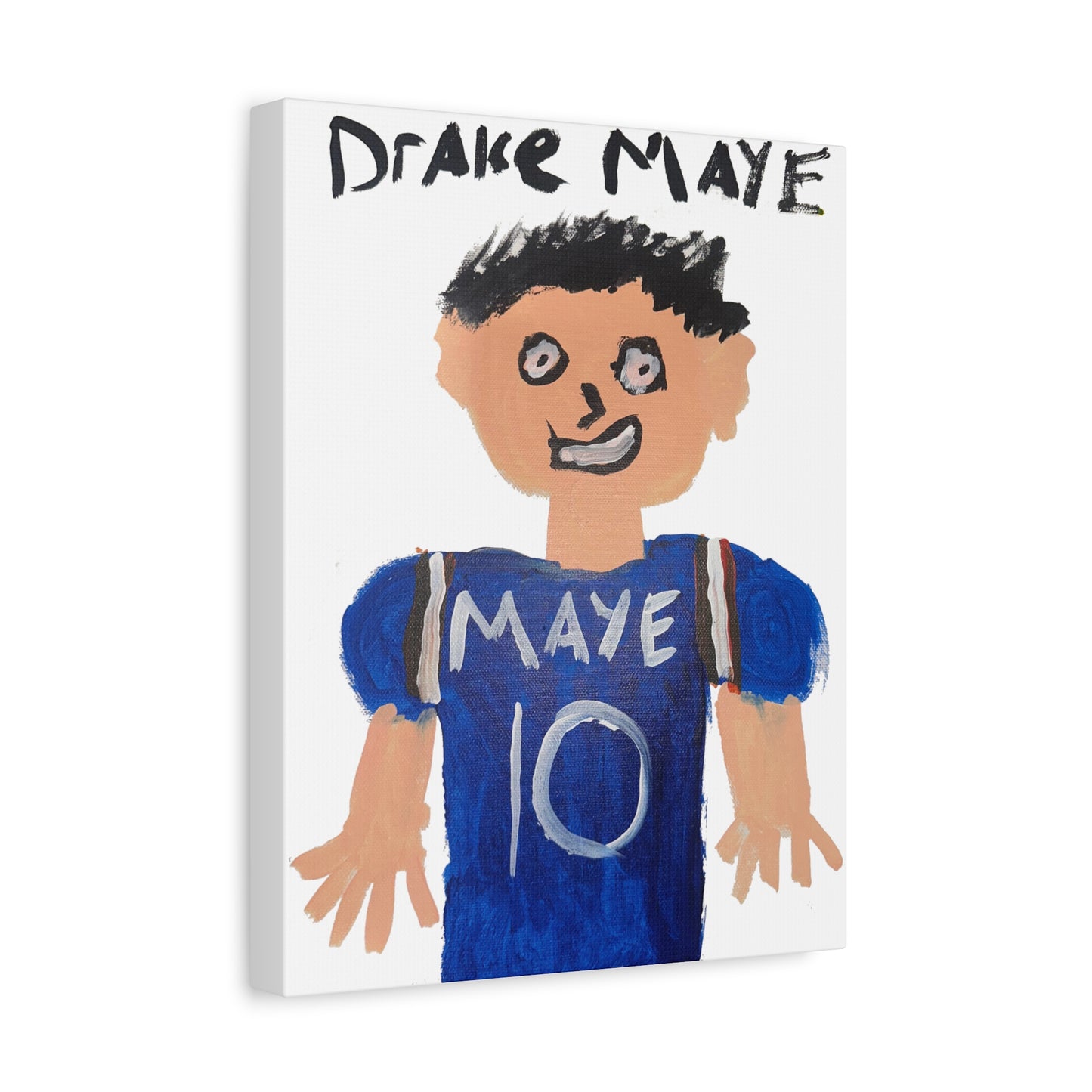 Drake Maye Painting Canvas Print