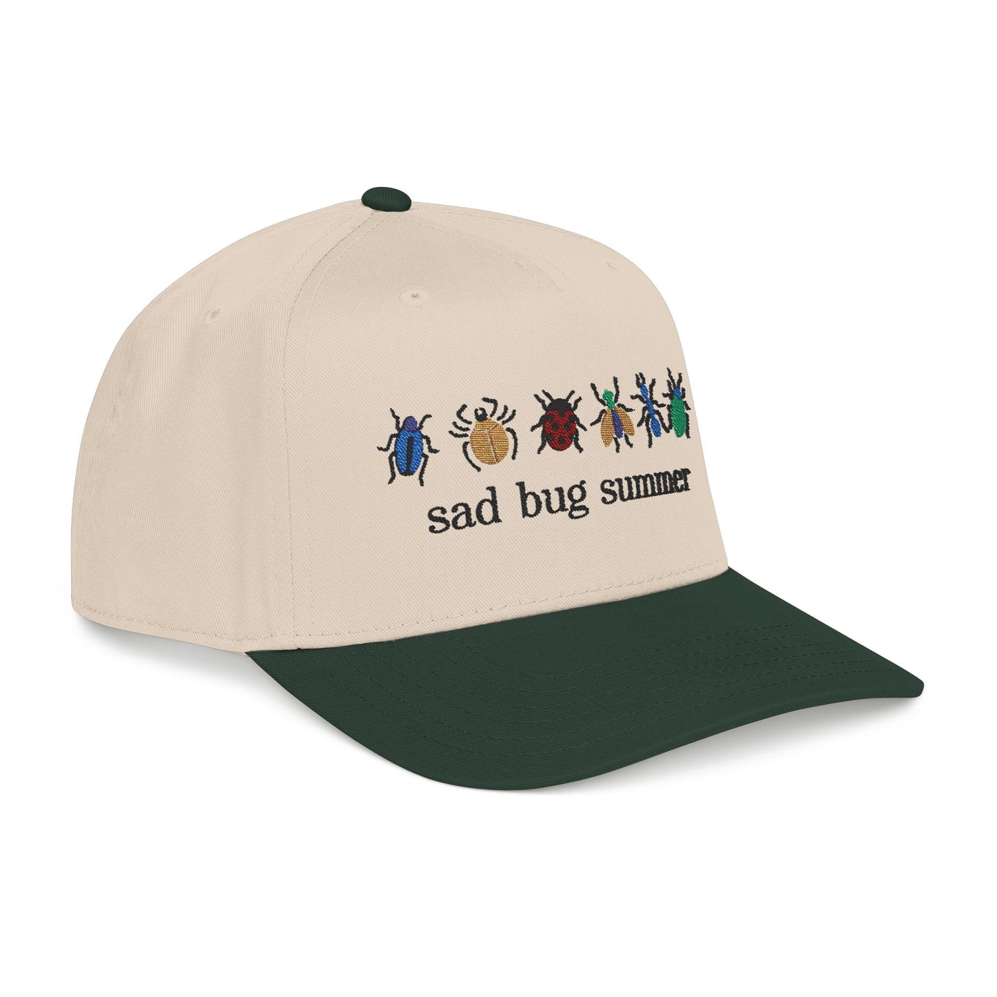 Sad Bug Summer Natural/Green Snapback Hat