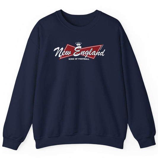 New England King of Football Navy Crewneck