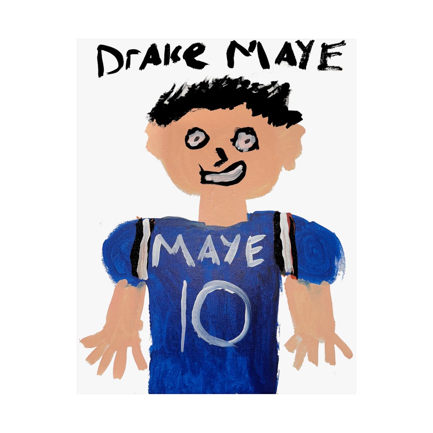 Drake Maye Painting Poster