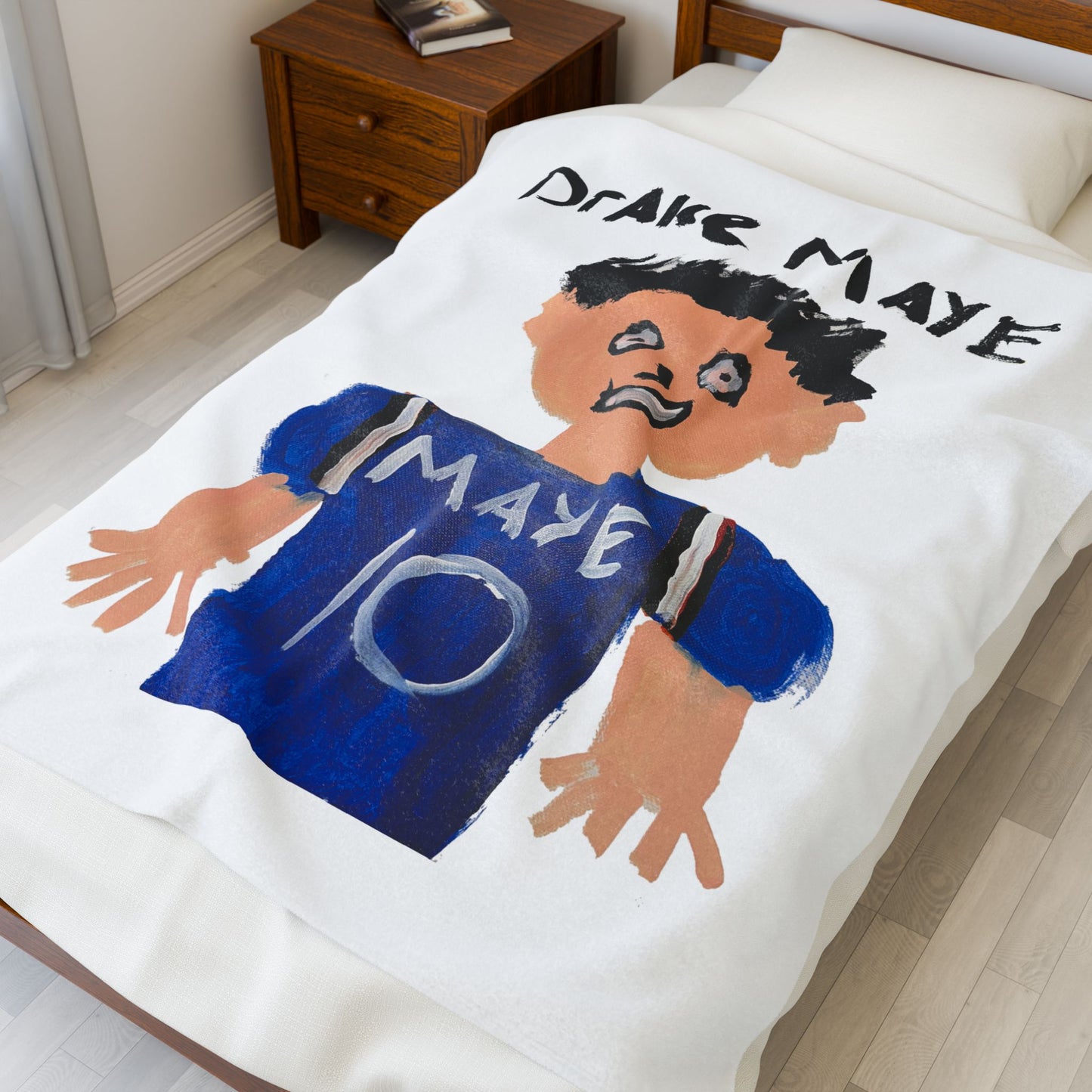 Drake Maye Painting Blanket