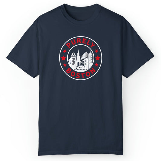 Purely Boston Navy & Red Logo T-Shirt