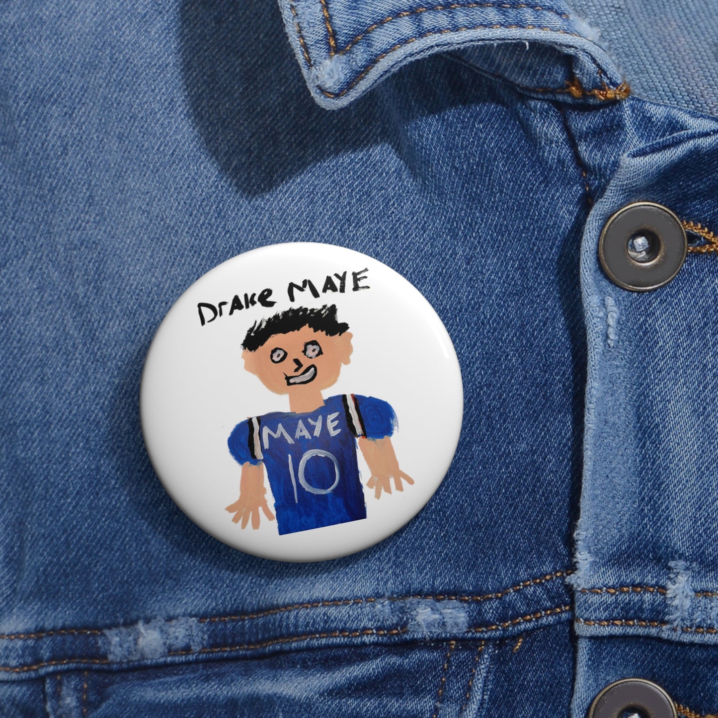 Drake Maye Painting Button