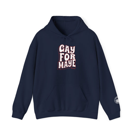 Gay For Maye Navy Hoodie